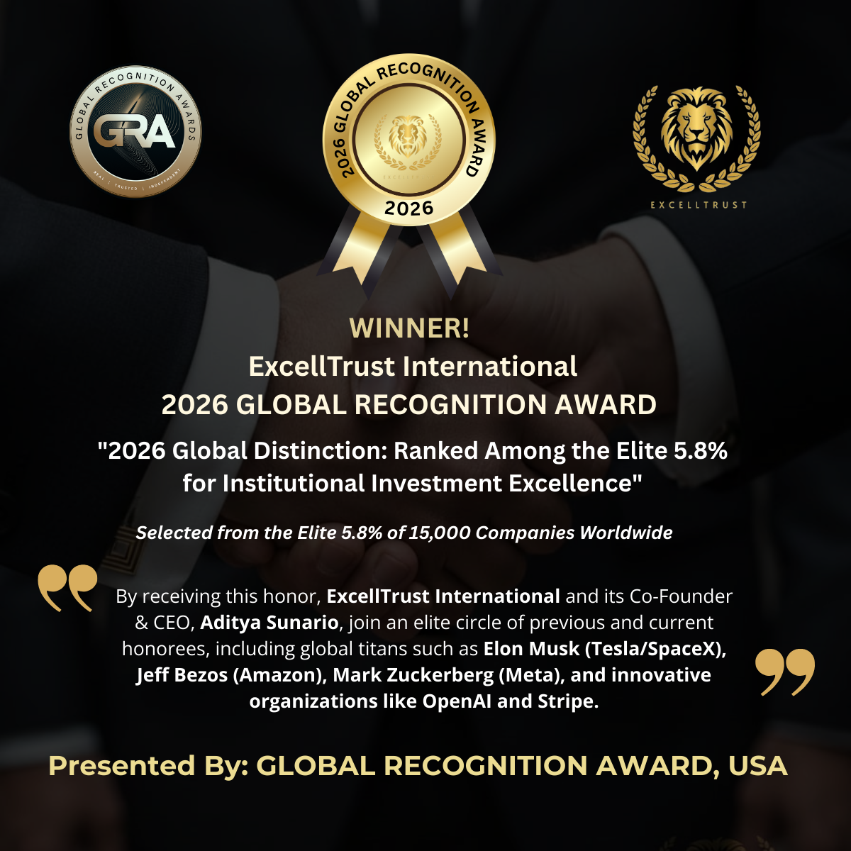 2026 GLOBAL RECOGNITION AWARD